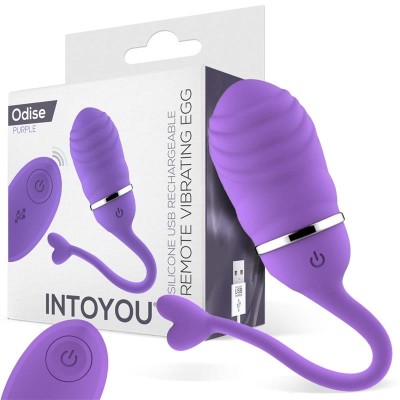 Huevo Vibrador Control Remoto Odise USB Silicona Púrpura