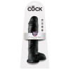 KING COCK - DILDO BLACK WITH BALLS 28 CM