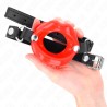 KINK - LIP 8 CM GAG WITH RED LEATHERETTE STRAP 63 x 2 CM ADJUSTABLE 39-58 CM