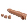 PRETTY LOVE - ADJUSTABLE PENIS EXTENSION SLEEVE 26 CM Ã 4 CM BROWN