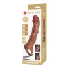 PRETTY LOVE - ADJUSTABLE PENIS EXTENSION SLEEVE 28 CM Ã 4.5 CM BROWN