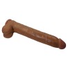 PRETTY LOVE - DANY REALISTIC FLEXIBLE DILDO WITH SUCTION CUP 36 CM -Ã- 5.6 CM BROWN