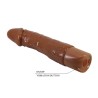 PRETTY LOVE - DONALD REALISTIC VIBRATOR 19.5 CM Ã 4 CM BROWN