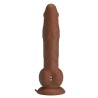 PRETTY LOVE - EREN THRUSTING VIBRATING DILDO 20.5 CM Ã 4.5 CM BROWN