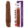 PRETTY LOVE - KESSLER REALISTIC VIBRATING DILDO WITH 10 VIBRATION MODES AND 10 THROWS, 22 CM, BROWN