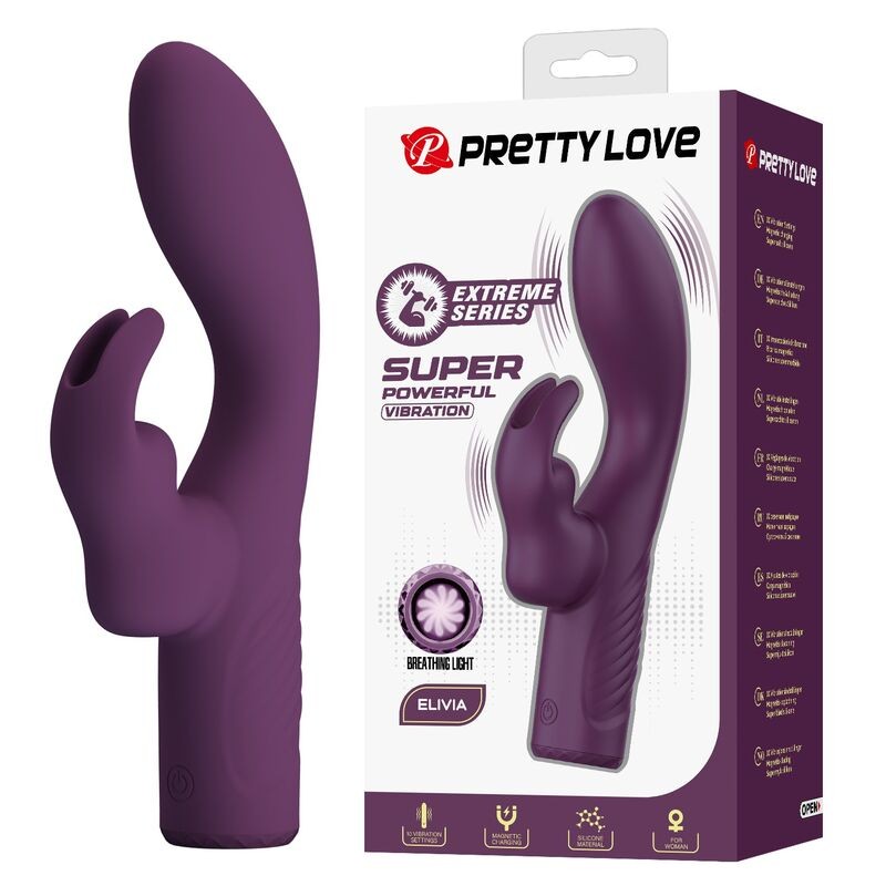 PRETTY LOVE - OLIVIA RECHARGEABLE RABBIT VIBRATOR 10 FUNCTIONS