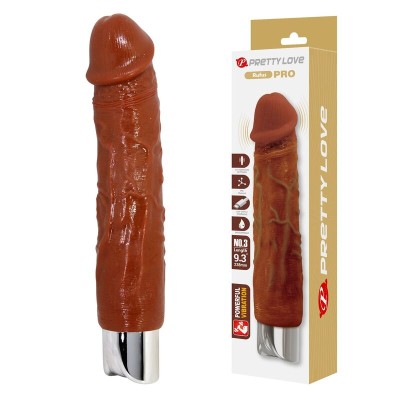 PRETTY LOVE - PRO REALISTIC VIBRATOR 23.5 CM Ã 4.8 CM BROWN