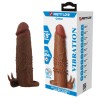 PRETTY LOVE - QUILLON VIBRATING PENIS SLEEVE 20 CM Ã 4 CM BROWN