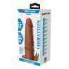 PRETTY LOVE - QUILLON VIBRATING PENIS SLEEVE 20 CM Ã 4 CM BROWN
