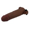 PRETTY LOVE - QUILLON VIBRATING PENIS SLEEVE 20 CM Ã 4 CM BROWN