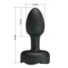 PRETTY LOVE - RECHARGEABLE VIBRATING ANAL PLUG 10 MODES BLACK