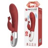PRETTY LOVE - ROSEWOOD RABBIT VIBRATOR 30 FUNCTIONS USB RECHARGEABLE RED
