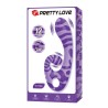 PRETTY LOVE - SUMMER DOUBLE-ENDED VIBRATOR WITH HANDLE 19 CM Ã 3.5 CM PURPLE