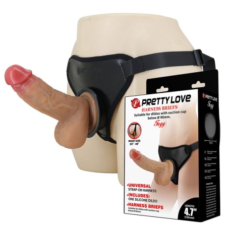 PRETTY LOVE - UNIVERSAL STRAP-ON HARNESS WITH REALISTIC DILDO