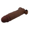 PRETTY LOVE - XERXES VIBRATING PENIS SLEEVE 22 CM Ã 4.5 CM BROWN
