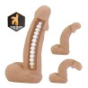 PRETTY LOVE - ZANE HARNESS WITH FLEXIBLE DILDO 17 CM Ã 4.3 CM NATURAL