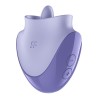 SATISFYER - TONGUE DANCER CLITORAL STIMULATOR WITH VIBRATION AND PULSATIONS LILAC